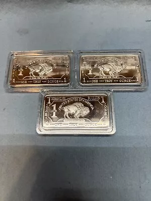 (3) 1 Oz German  Silver Bars Buffalo • $9