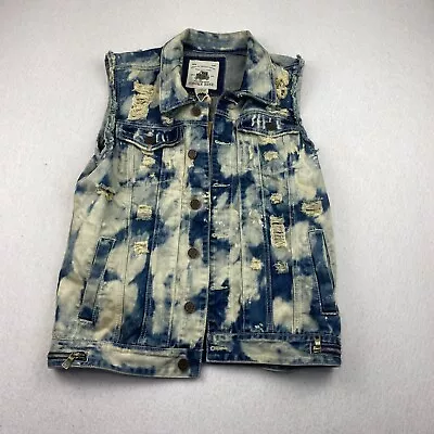 $23.29 • Buy Smoke Rise Men's Size Medium Distressed Denim Vest