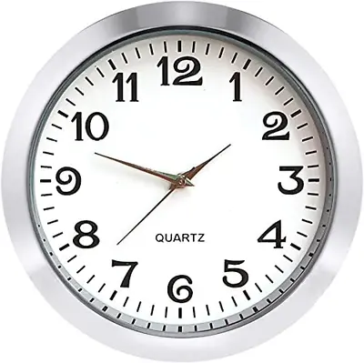 Mini Clock Insert 2-1/8 Inch (55 Mm) Round Quartz Movement Miniature Clock White • $13.31