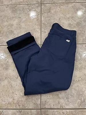 Mens 34X29 Orvis Pants Blue Warm Comfy Fleece Lined Pants Nylon Stretch EUC • $19.99