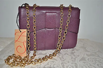 $118.90 • Buy NWT $375 Z Spoke ZAC POSEN Shirley Bow Crossbody Bag PLUM Leather