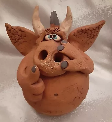 Mellow Mud Pottery Dragon Incense Burner '95 • $30