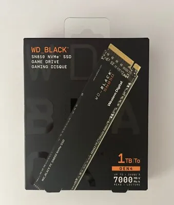 £89 • Buy WD Black SN850 1TB NVMe M.2 Pcie Gen4 SSD Solid State Drive Upto 7000MB/s Sealed