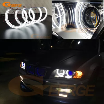 For BMW E46 Coupe Convertible Crystal Style Led Angel Eyes Kit Halo Rings • $68.23