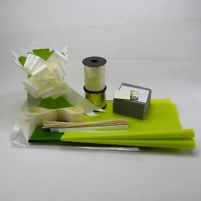 Make Your Own Chocolate Bouquet Kit CELLOPHANE Bow Oasis Sticks Ribbon GLUE TAG • £10.65