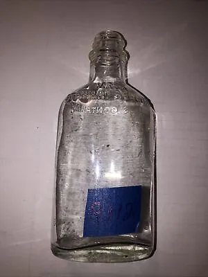Vintage MRS.STEWART'S LIQUID BLUING Embossed Duraglas Glass Bottle • $5