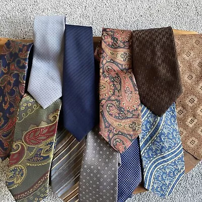 M&S Bundle Of Vintage Ties - 11 In Total Silk& Polyester • £5