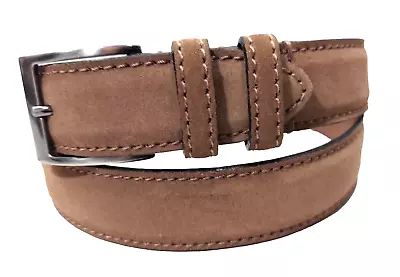 EUC $180 - WK By W. Kleinberg Tan Leather Suede Belt Mens Size 36 Made In Italy • $37.99