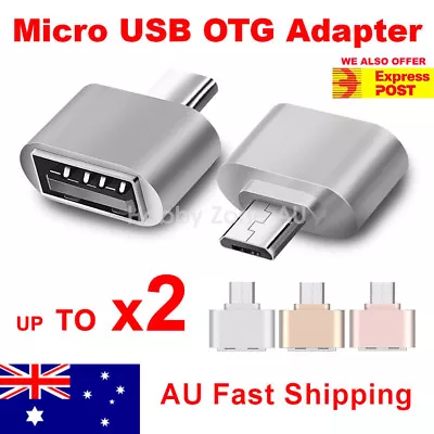 Micro USB Male To USB Female OTG Adapter For Samsung Huawei Android Phone Tablet • $4.35