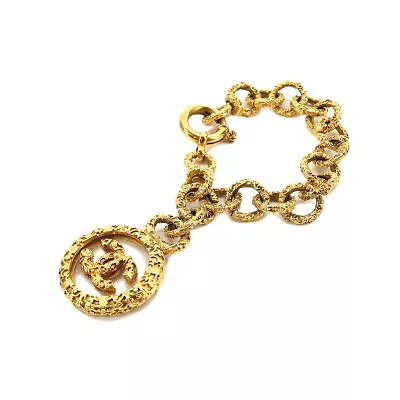 CHANEL Coco Logos Chain Bracelet Gold 03A Vintage Accessory 90149667 • $2067.01