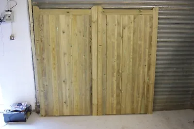 Tanalised Pair Of Driveway Gates (made To Measure Available) • £384