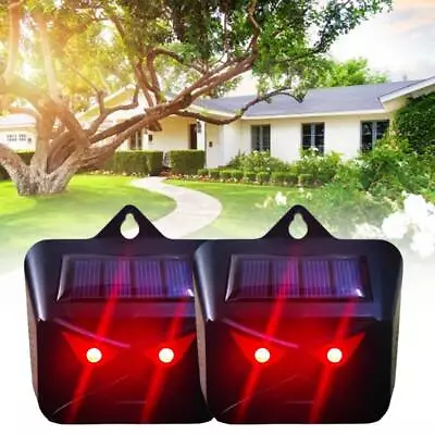 Garden 2X Ultrasonic Solar Deterrent Repellent Cat/Dog/Fox Pest Scarer Repeller • $24.49