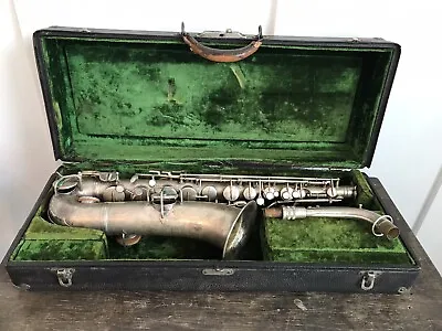 Vintage 1922 C.G. Conn Silver Plated C Melody Saxophone Rolled Tone Holes NICE • $675