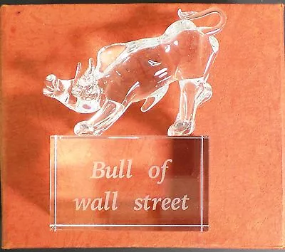 Bull Of Wall Street Glass Bull!! • $37.80