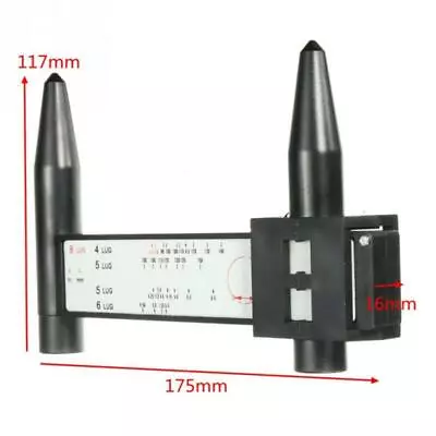 Precise PCD Gauge Ruler Rim Wheel Bolt Pattern Measuring Gauge Tool 4 5 6 8 Lug • $24.36