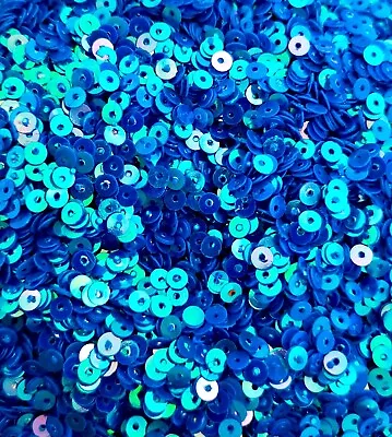 10g Iridescent 3mm 4mm Round AB Loose Sew On Sequins Clothes Wedding DIY Craft • £3.49