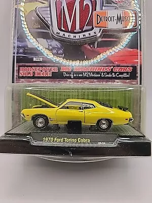 1:64 M2 Machines Detroit-Muscle Release 6 1970 Ford Torino Cobra Yellow 09-24 • $18.99