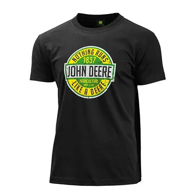£29.99 • Buy John Deere 'Nothing Runs Like A Deere' T-Shirt - Black MCL2019060
