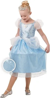 Rubie's Disney Cinderella Glitter & Sparkle Fancy Dress Child Costume 5-6 Years • £13.99