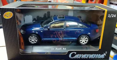 £30 • Buy 1:24 Audi A6 RARE! Dark Santorin Blue 2008 V6 V10 Cararama Diecast Model Car 