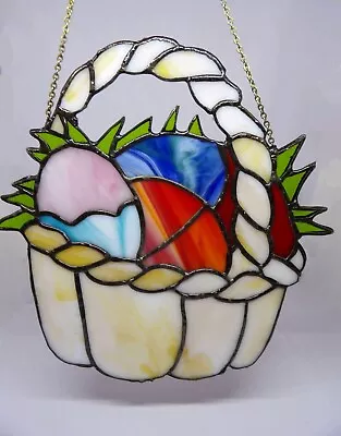 Stained Glass Easter Basket Suncatcher • $59.95