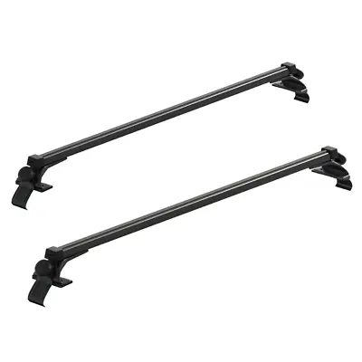 Universal Car Roof Racks Pod Aluminium Cross Bars Adjustable 145cm Black • $62.33