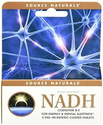 NEW - Source Naturals NADH 5mg Enteric Coated Box Of 90 Tablets • $149.99