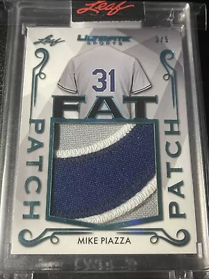 2021 Leaf Ultimate Mike Piazza Jumbo Fat PATCH #3/5 Huge Patch! • $125