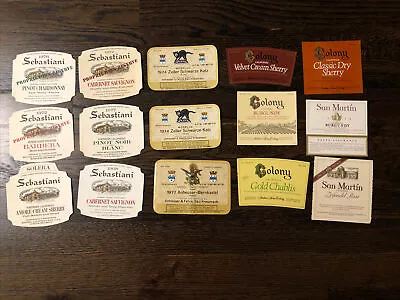 Lot Of 15 Vintage Wine Labels • $25