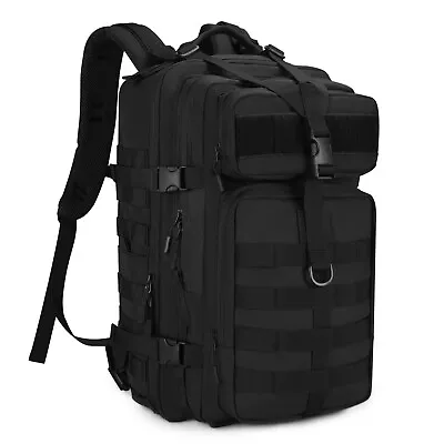 45L Military Tactical Backpack 1000D Nylon Molle US Army Rucksack Outdoor Bag • £36.99