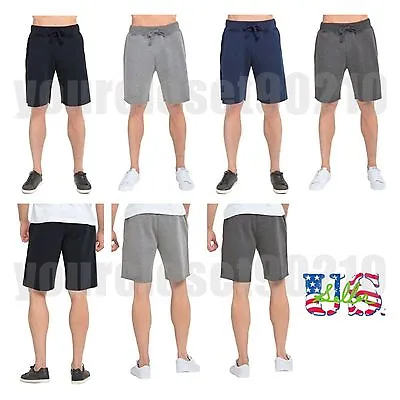 Men's Jogger Fleece Shorts Fashion Casual Sweats Pant Sports Bodybuilding Gym   • $11.39