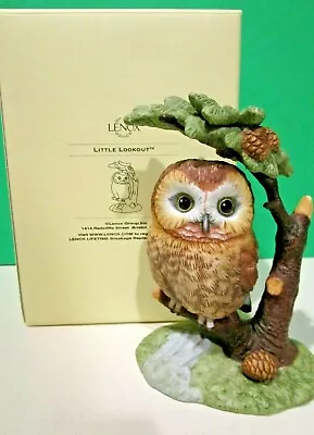$74.95 • Buy LENOX LITTLE LOOKOUT SAW-WHET OWL Bird Sculpture -- -- NEW In BOX
