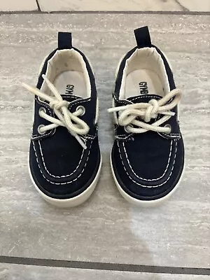 Gymboree Toddler Boy Boat Shoes Navy Blue Size 6 Cute!! • $4.99