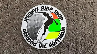 Vintage Surf Sticker From 1980s – Speakys Surf Shop Geelong (fluoro Colours)		 • $8.95