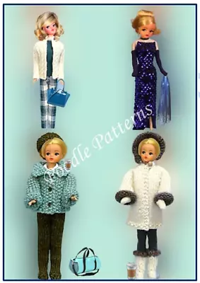 £2.50 • Buy KNITTING PATTERN Barbie Fashion Dolls Clothes Coat 3ply  Teen Sindy 60s  Outfits
