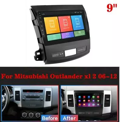 Car Stereo Radio GPS FM 9  Android 10.1 16GB Xl 2 06-12 For Mitsubishi Outlander • $165