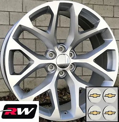 20 X9  Inch Chevy Suburban OE Replica Snowflake Wheels Silver Machined Rims • $1089