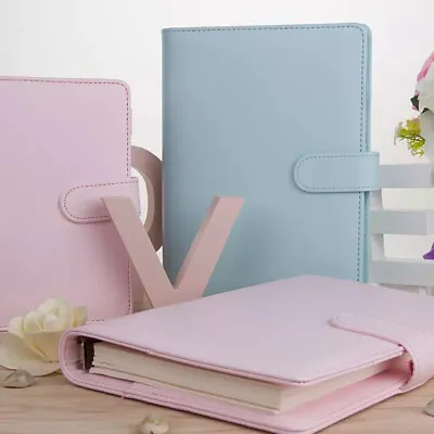£8.09 • Buy A5 A6 Notebook Cover 6 Ring Binder Clip-on Notebook Leather Loose Leaf Notebook/