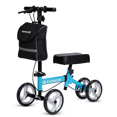 ELENKER YF-9003 Steerable Knee Walker Blue Medical Scooter Foot Injuries NEW • $99.99