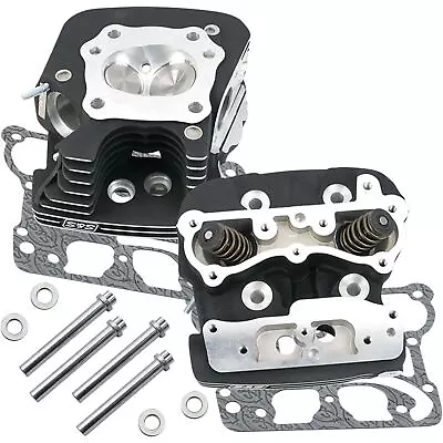 S&S Cycle Super Stock Cylinder Heads 79cc - Black - '99-05 900-0251 • $1525.99