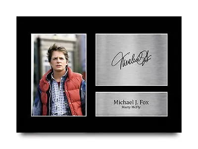 Michael J Fox Back To The Future Marty McFly Signed A4 Photo Print Movie Fan • £19.99