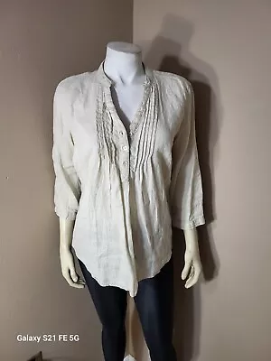 Malvin Hamburg-Germany  I Love Linen Blouse Sz M..In Great Condition...no Spots • $28