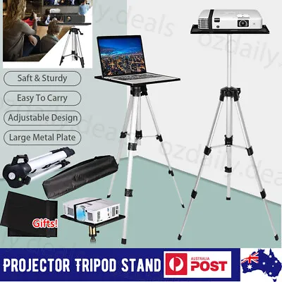 $38.99 • Buy Adjustable Aluminum Projector Laptop Video Tripod Stand Holder With Carry Bag AU
