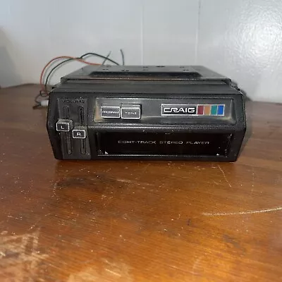 🚘📻Vintage Craig Car Stereo Under Dash 8 Track Tape Player 3144A • $20.50