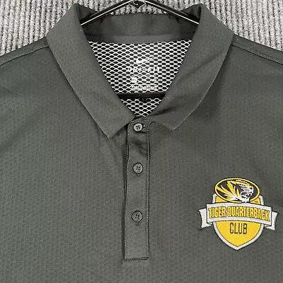 Missouri Tigers Mizzou Tiger QB Club Nike Mens 2XL Black Short Sleeve Polo NWT • $26.09