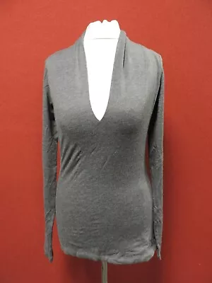 Solstice Slit Front Long Sleeve Yoga T-Shirt Grey UK S RRP £46 LN121 MM 14 • $77.35