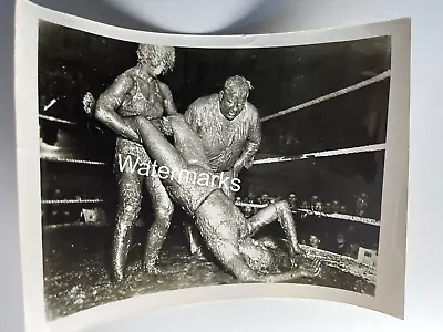 Vintage Women Female Mud Wrestling Catfight  Original B&W  5  X 7  Photo • $9.99