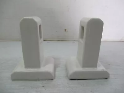 Vtg. White Ceramic Porcelain Wall Mount Bathroom Kitchen Towel Bar Holder • $30