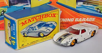 Matchbox 41c Ford GT Racer Very Poor In Fairly Good Box BPW • £0.99