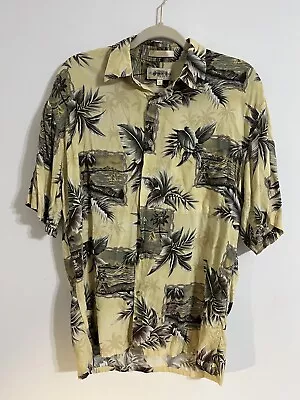 Campia Moda Short Sleeve Hawaiian  Floral  Geometric Shirt Men Size M Vintage • $19.99